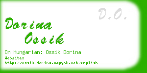 dorina ossik business card